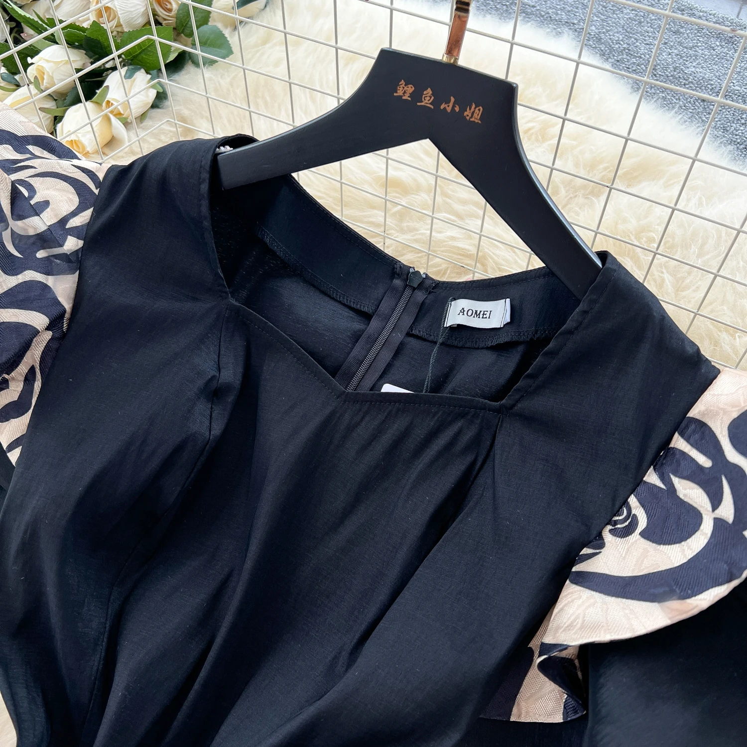 Chic vintage Stampa impiombata Elegante fata moda coreana Boho Sundress abbigliamento donna