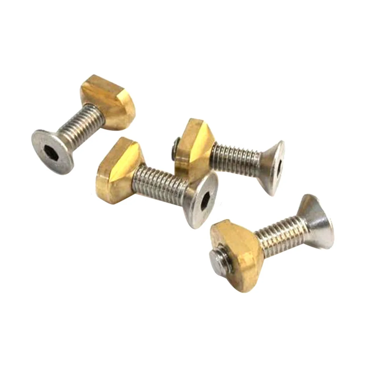 4Pcs M6 Hydrofoil Mounting Brass T-Nuts for Surfing All Hydrofoil Tracks Outdoors Surfing Accessories Gold