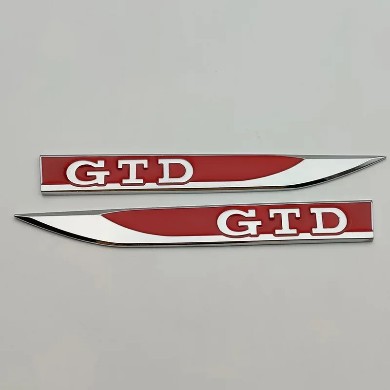 3d Metal Red Black Logo GTD Emblem Car Fender Badge Decal For VW Golf 6 7 5 7.5 MK6 MK7 GTD Sticker Accessories