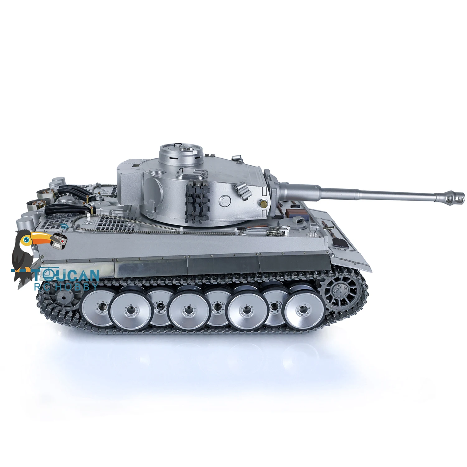 1/16 HENG LONG 2.4G Aggiornato Full Metal Tedesco Tiger I Carro Armato RC 3818 Pro Modello di Auto di Controllo Remoto RC Panzer Modello TH05247-SMT4