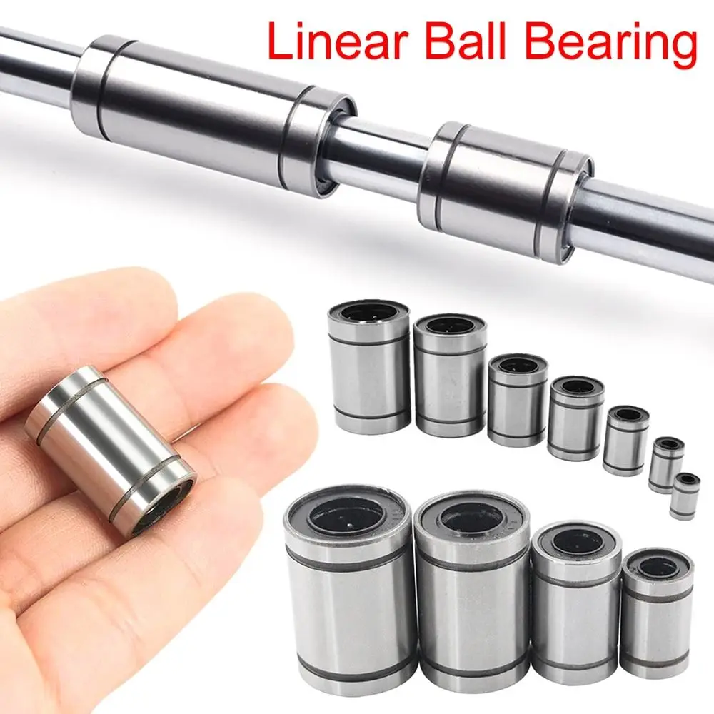 Roulements linéaires à billes en acier durables LM3UU LM4UU LM5UU LM6UU LM8UU LM10UU LM12UU LM16UU pour tiges et arbres, pièces CNC pour imprimantes 3