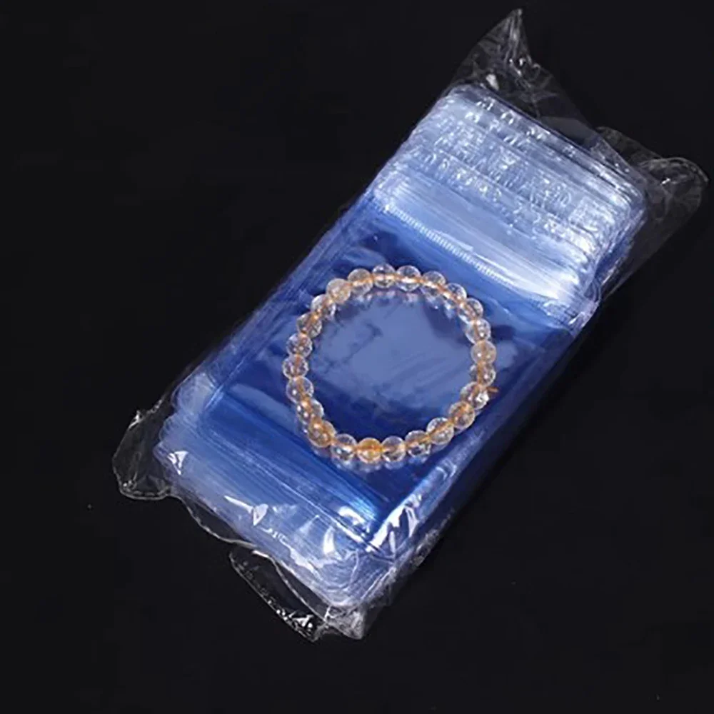 Clear PVC Zip Lock Bag Bracelet Ring Earring Jewelry Storage Packaging Pouches 100Pcs Self Seal Chain Pendant Gift Storage Bag