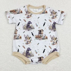 Wholesale Toddler One-piece Ducks Dogs Romper Newborn Baby Boy Summer Clothing Kids Children Short Sleeves Jumpsuit