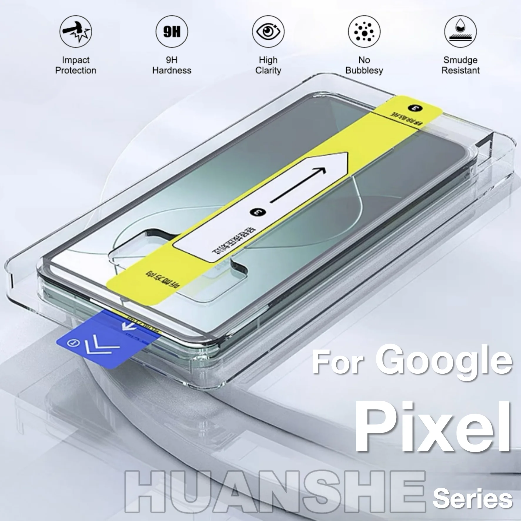 

Easy Install Auto-Dust Removal Kit Tempered Glass Screen Protector for Google Pixel 9 Pro XL 9 Pro 8 Pro 8 8a 9a 7a 6a