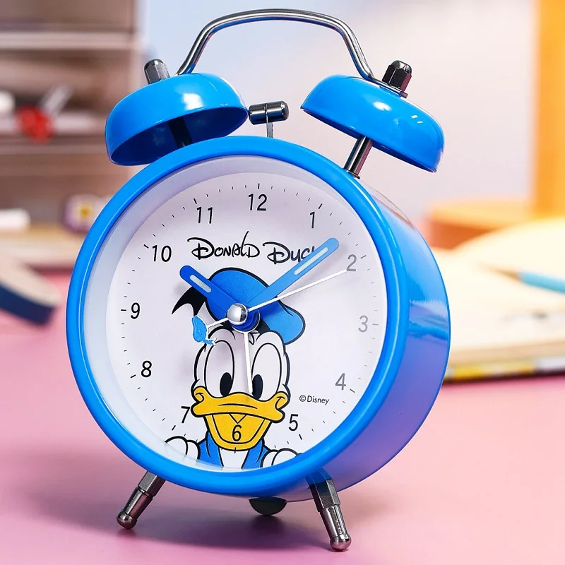 Disney For Children Alarm Clock Duck Donald Stitch Pooh The Winnie Lotso Cartoon Student Boy Girl Kid Cute Quartz Strike Beep