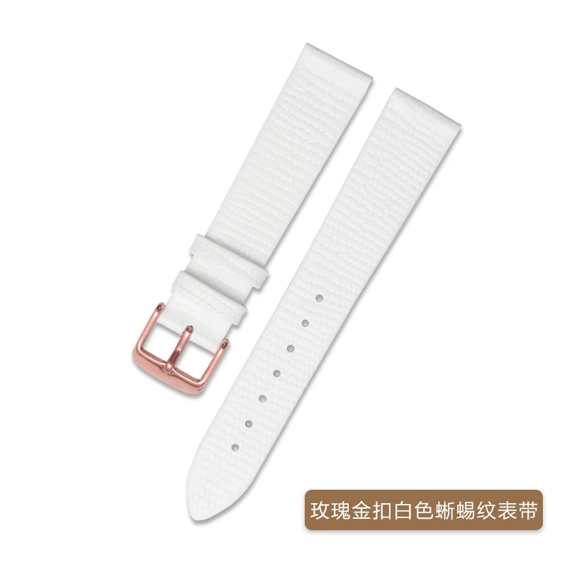 Ultra-thin 12mm 14mm 16mm 18mm 20mm New High quality Women Black brown red Lizard texture Genuine Leather Watch Band Strap