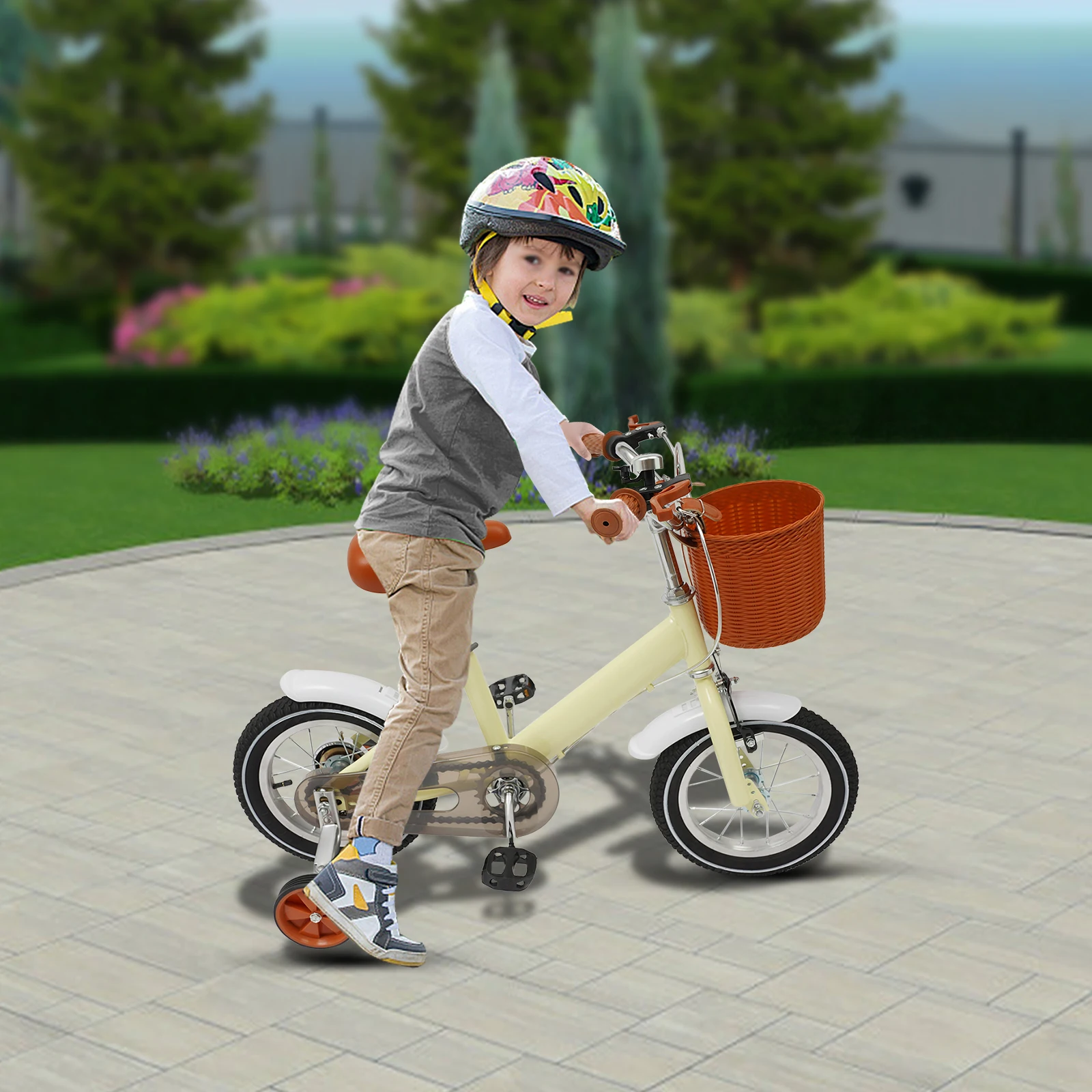 White Children's Bicycle, Riding Assistant 12 Inch Bicycle, Excellent Grip , Balance and Pedal