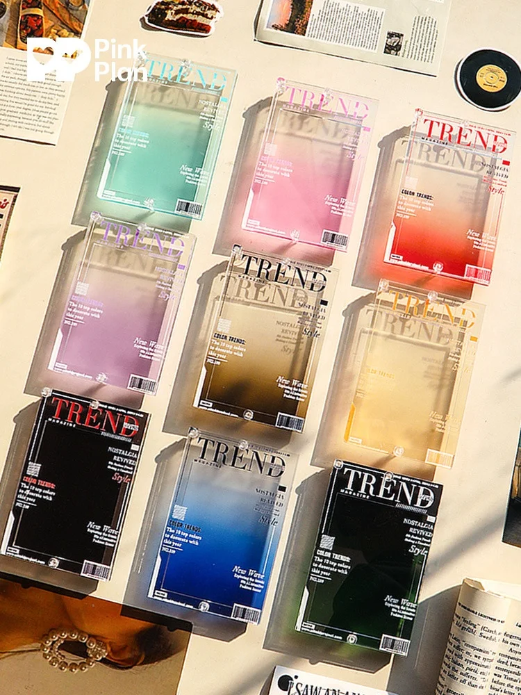 

Pastel Gradient Acrylic Display Frame Mini Photo Card Holder Collectible Desktop Decor