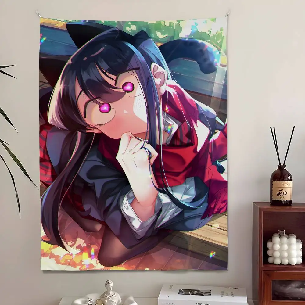 

K-Komisan Anime Cute Tapestry Bedroom Living Home Decor Bar Outdoor Festival Wall Hanging Decoration Background Art Banner