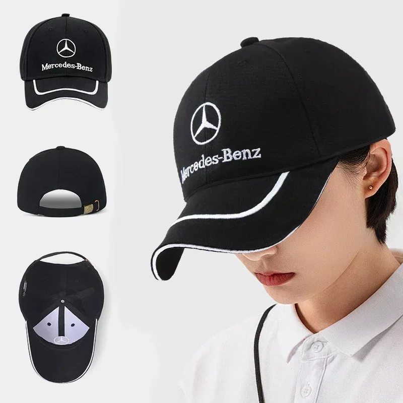 For Mercedes Benz AMG Car Emblem Embroidery Snapback Baseball Cap Spring and Autumn Outdoor Adjustable Casual Hats Sunscreen Hat
