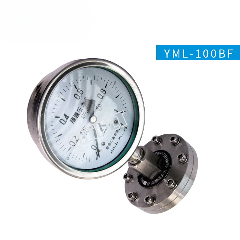 Stainless Steel Diaphragm Pressure Gauge Y100BF/ML (YML-100BF) Y150BF/ML Threaded Flange