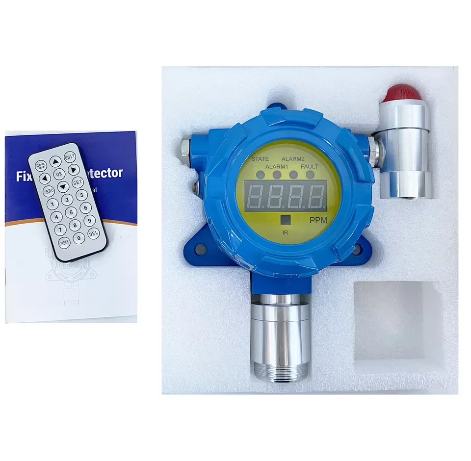 Wall-mounted CLO2 Gas Tester Leakage Monitor Waterproof Range  0-50PPM Resolution 0.1ppm L-alarm  5 ppm H-alarm  10 ppm