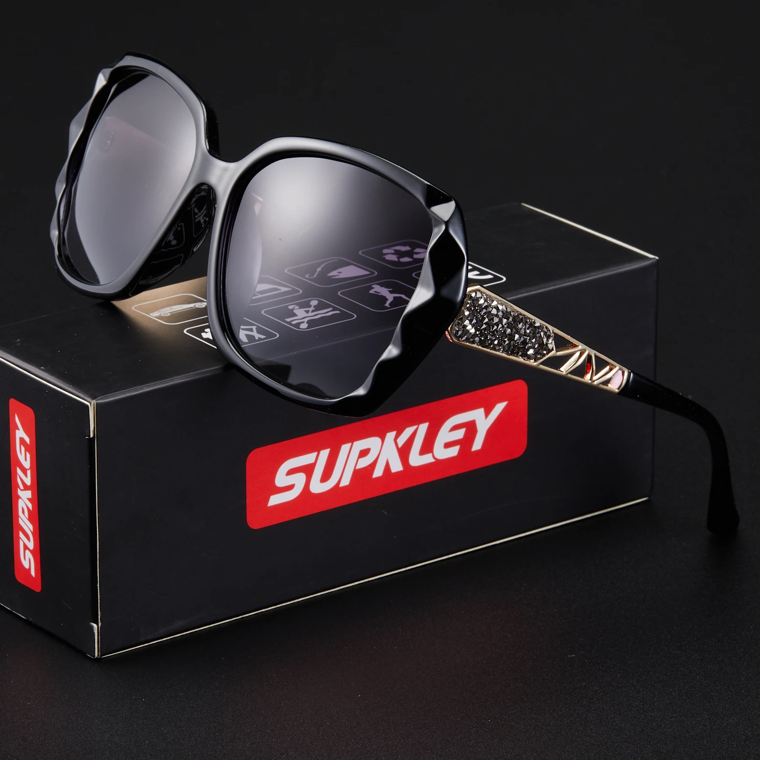 SUPKLEY Original Sunglasses Women Polarized Elegant Design For Ladies Sun Glasses Female