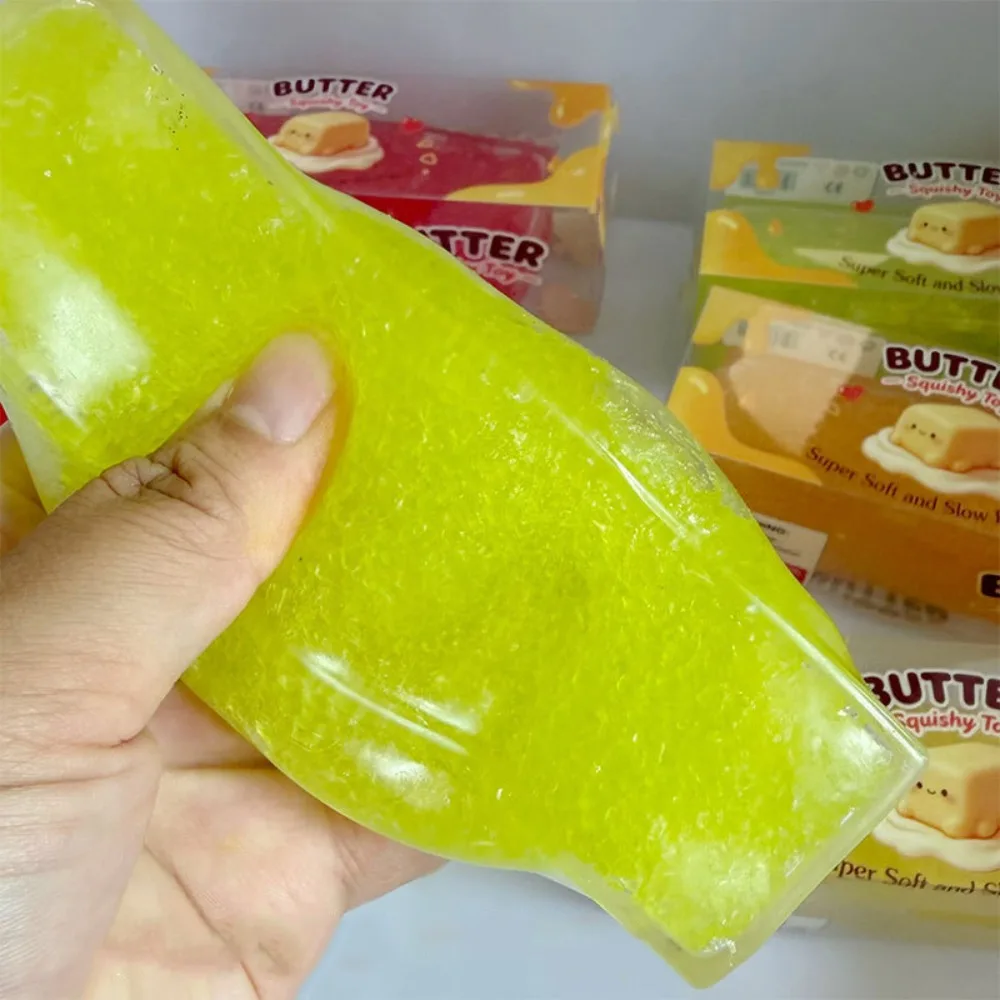 Slushy Texture Butter Stick Squishy Toy Anxiety Relief Moldable Sensory Stress Stick Funny Comfortable Butter Stick Squeeze Toy