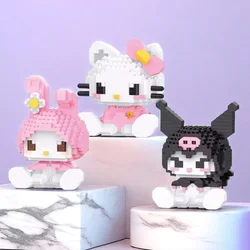 Bloques de construcción de Disney Sanrio Kulomi, juguetes de bloques de construcción de Hello Kitty, juguetes de ensamblaje, regalos de PupilKids, figura de anime técnica