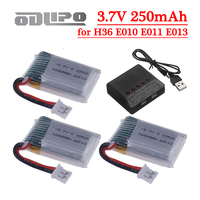 2/3/4/5pcs 3.7V 250mAh Lipo Battery / Charger For JJRC H36 E010 E011 E013 Furibee F36 NH010 H36 RC Drones Quadcopter Spare Parts