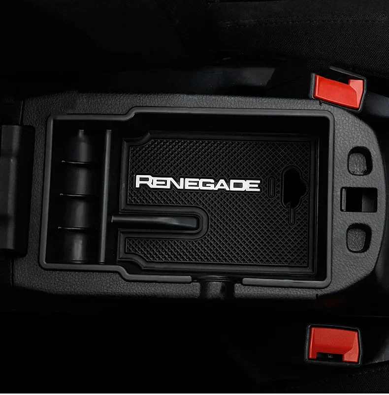 Für Jeep Renegade 2015-2018 2019 2020 2021 2022 2023 2024 2025 Auto Zentrale Armlehne Box Lagerung verstauen Aufräumen Container Fach – Detail 2