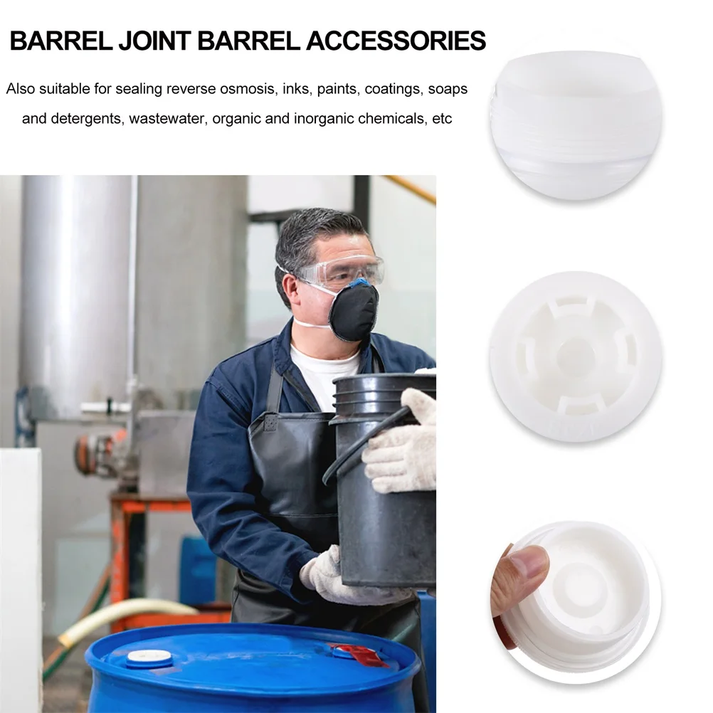 

20pcs Chemical Barrel Cover Thread Cap Plastic Fine Bung Caps Buckets for Drums Sealing Tight Closed Drum Fittings
