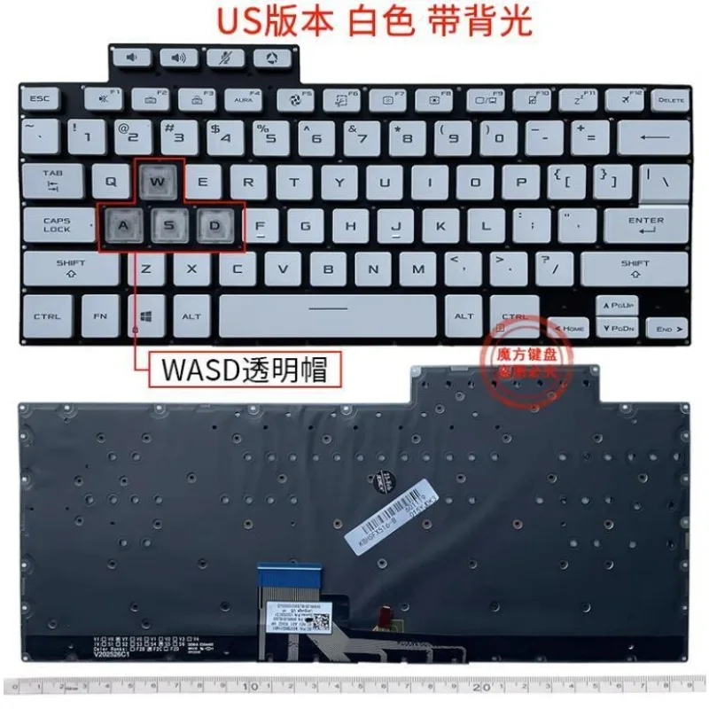 

US Silver Backlit Keyboard For ASUS TUF Air FX516 FX516P FX516PR FX516PM FA516