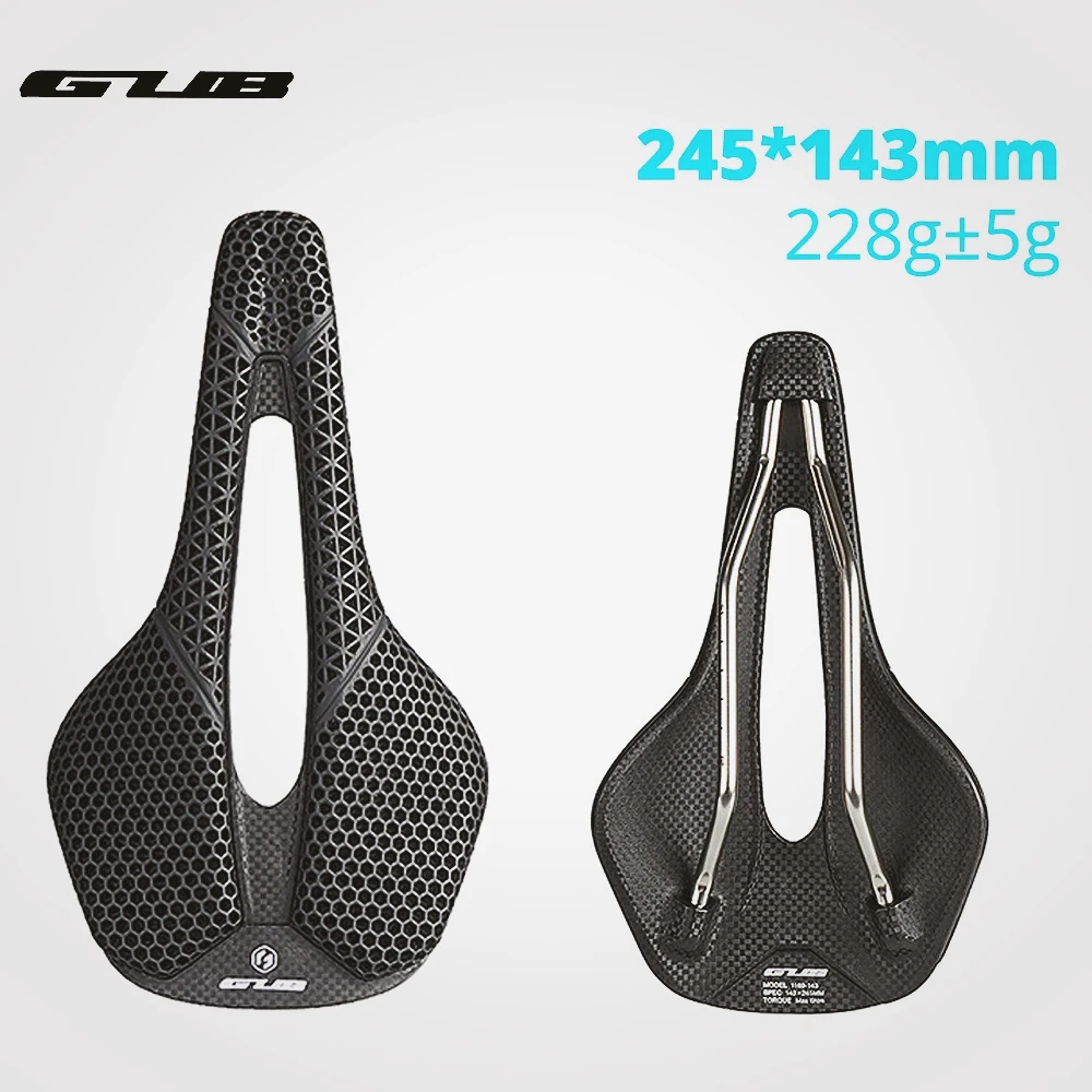 

Велосипедное седло GUB 1169-143 с 3D-печатью, арочное, полое, из хромомолибденовой стали, с карбоновыми направляющими, для шоссейных и горных велосипедов