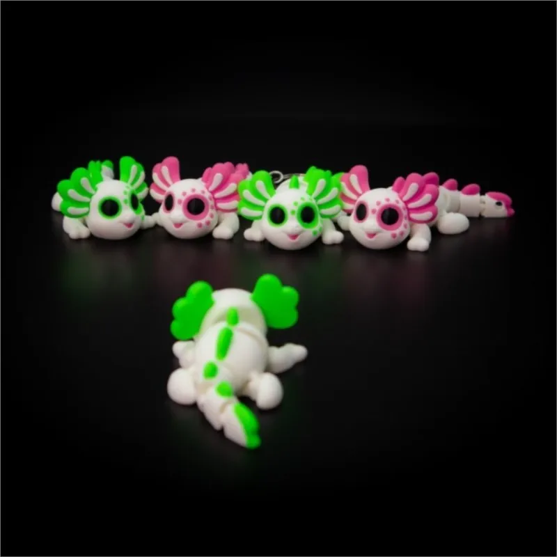 3D Printed Animal Statue-Multi-jointed Salamander Figures Model Toys-Kids Gift For Home Decoration Accessories Desktop Ornaments