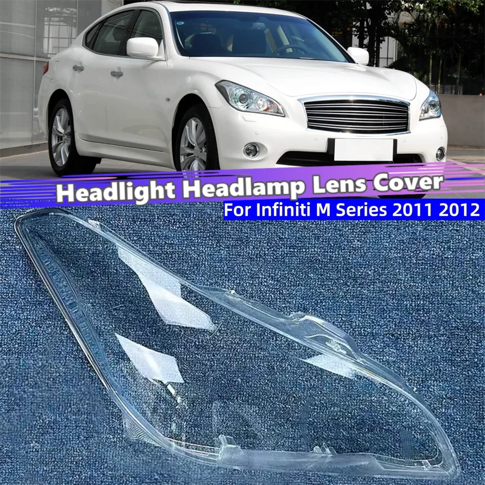 For Infiniti M Series M25 M35 M37 2011 2012 Car Accessory Products Polycarbonate High Gloss Fully Transparent Lights Lens Shell