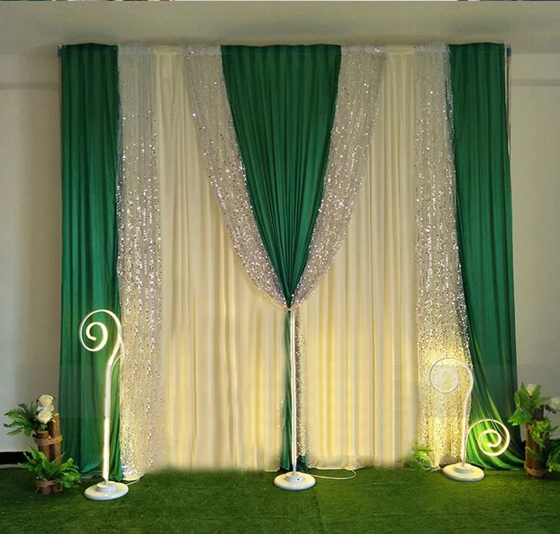 10FTX20FT Swags Shimmer Wall Backdrop Sequin Curtain Background Wedding Party Decor Baby Shower Sequins Marriage Decoration