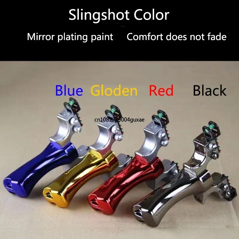 4-Color Laser Double Spiral Slingsshot Thickened Handle Fast Press Slingshot for Outdoor Hunting and Shooting Hunting Acessories