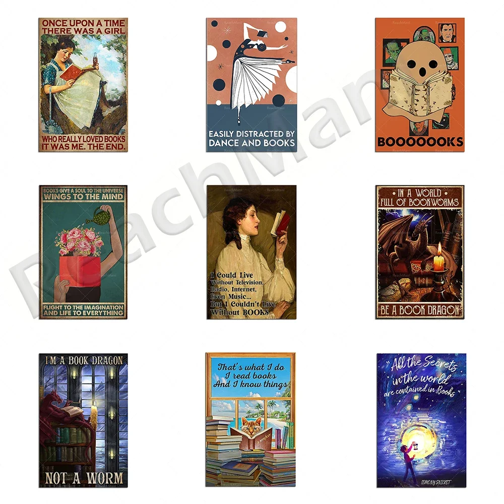 Some Girls Are Just Born With Books In Their Soul Bookaholic Wall Art Poster Book Lover Reader Librarian Book Lover Nerd Print