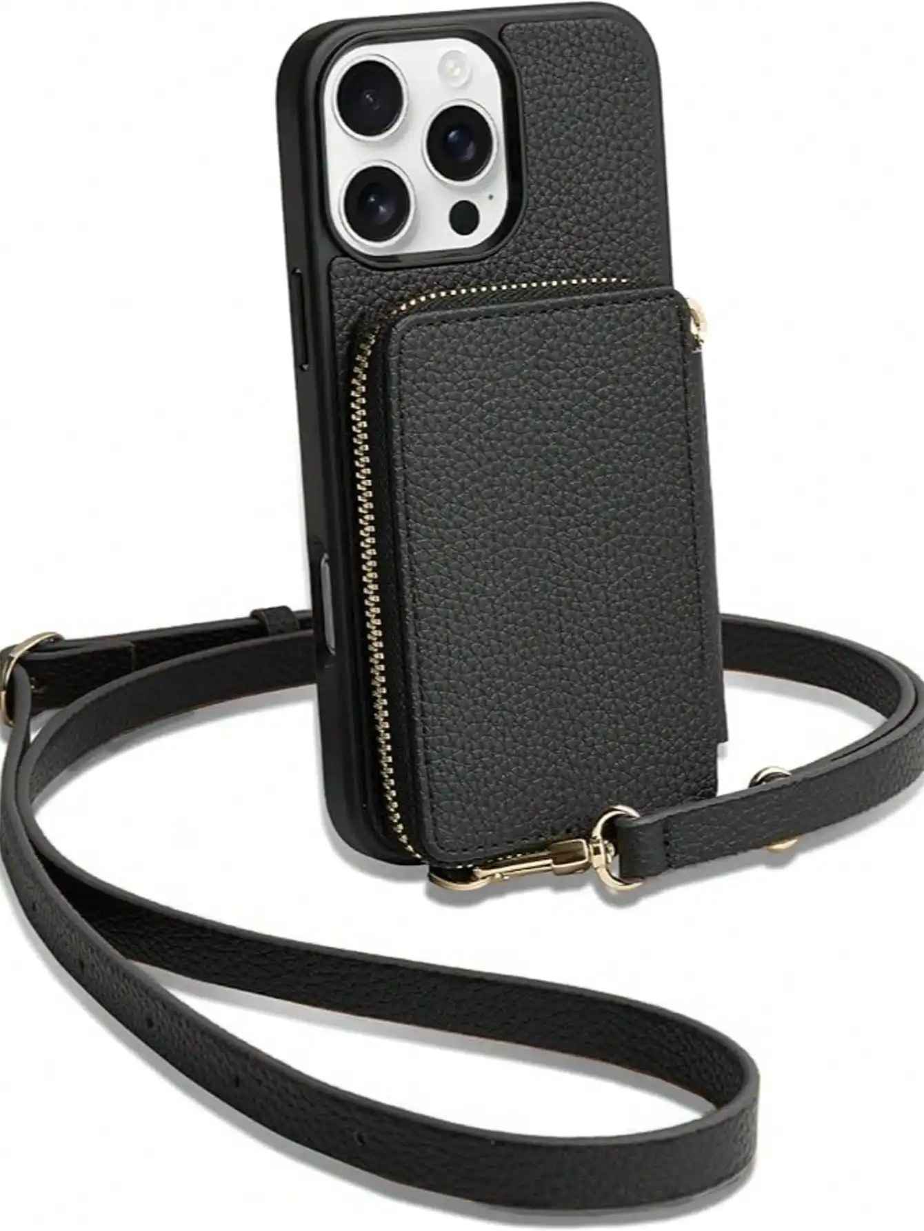 

Защитный чехол-кошелек на молнии с рисунком личи, подходит для сумки для телефона через плечо iPhone 17/16/15/14/13/12/11