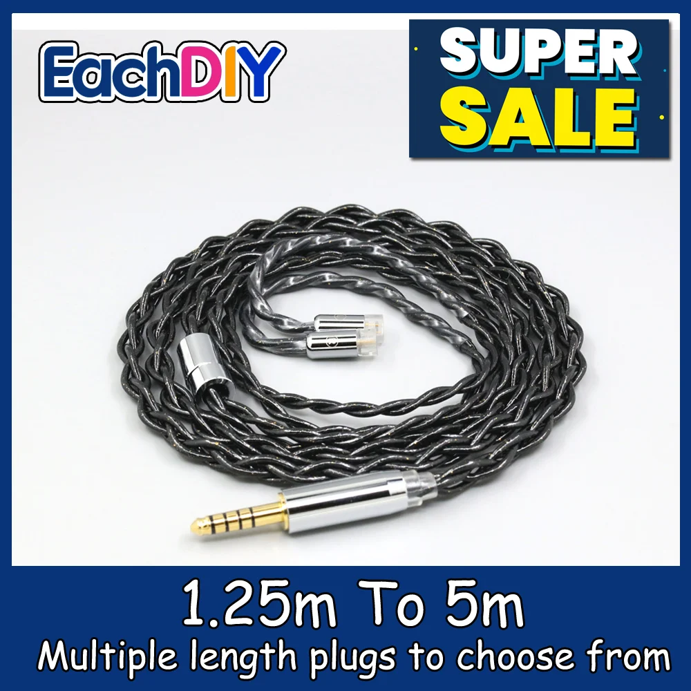

99% Pure Silver Palladium Graphene Floating Gold Cable For Sennheiser IE8 IE8i IE80 IE80s Metal Pin LN008358