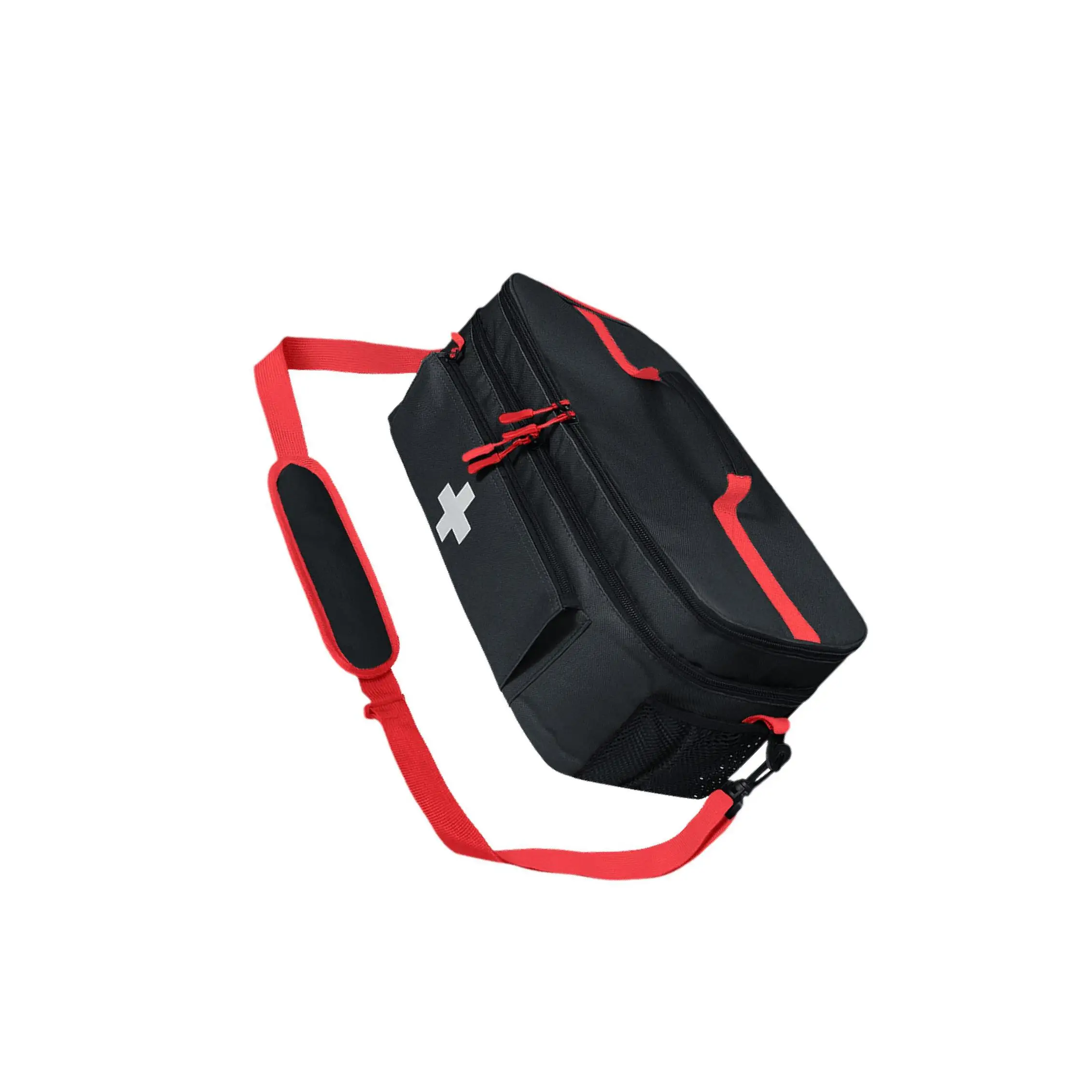 

First Aid Bag Double Layer Medication Organizer Pouch for Gym Office Cam black