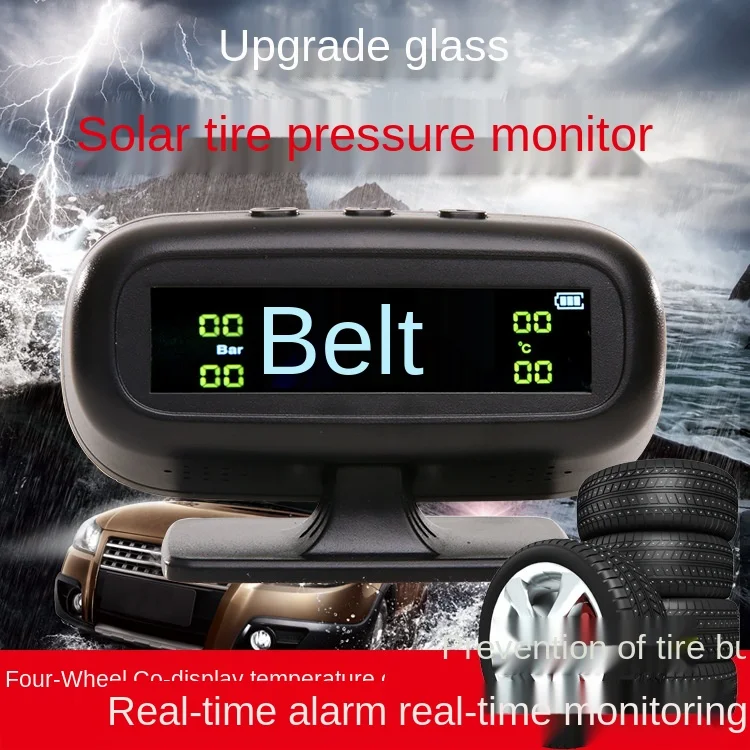 

Hidden Tire Pressure Monitoring Solar Power Vehicle Tire Alarm High Precision TPMS Monitoring External