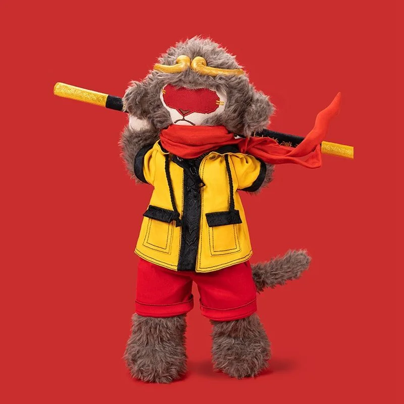 Stuffed 52cm Black Myth: Wukong Sun Wukong with Ruyi Jingu Bang Plush Toy for Kids Fan Cosplay Birthday Holiday Gifts Collect