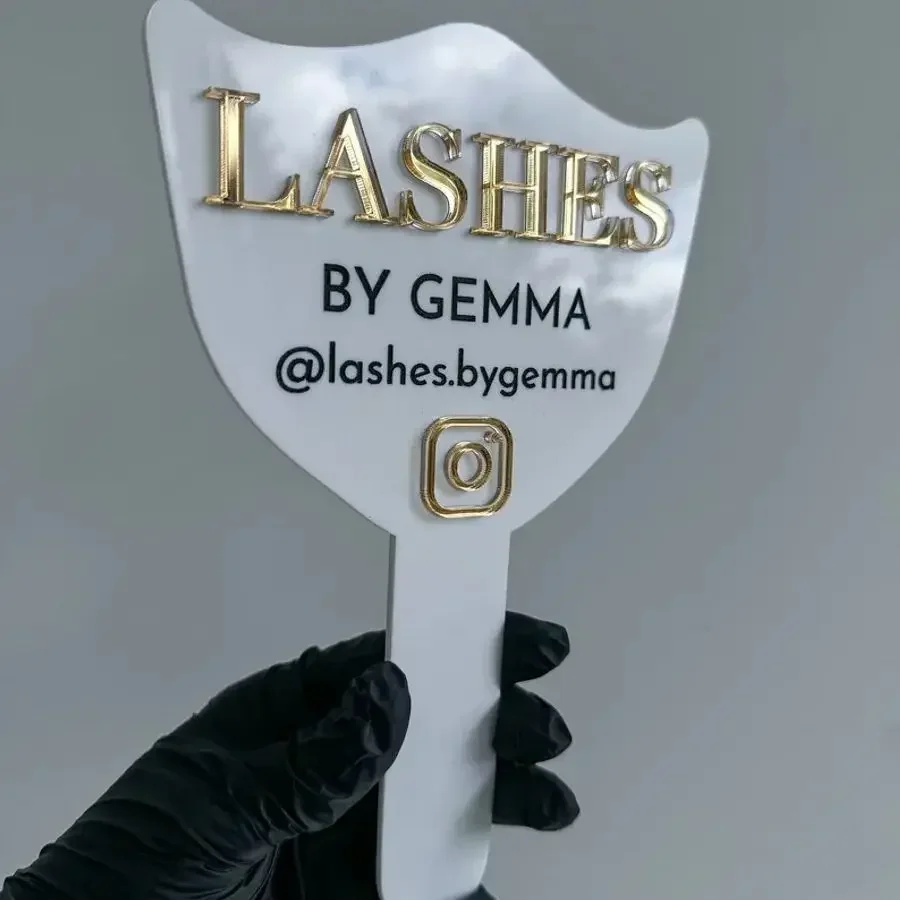 Lash Technician Handheld Mirror, Face Shield, Lash Face Paddle, Lash Technician Prop, Lash Artist Social Media Face Prop