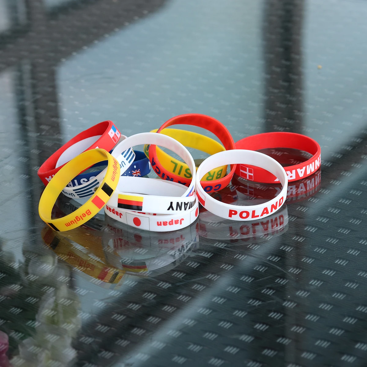 

6 Pcs Bracelet Silicone Sweatbands Sports Wristbands for Gym Tennis Adjustable Athletic Flag Football Miss