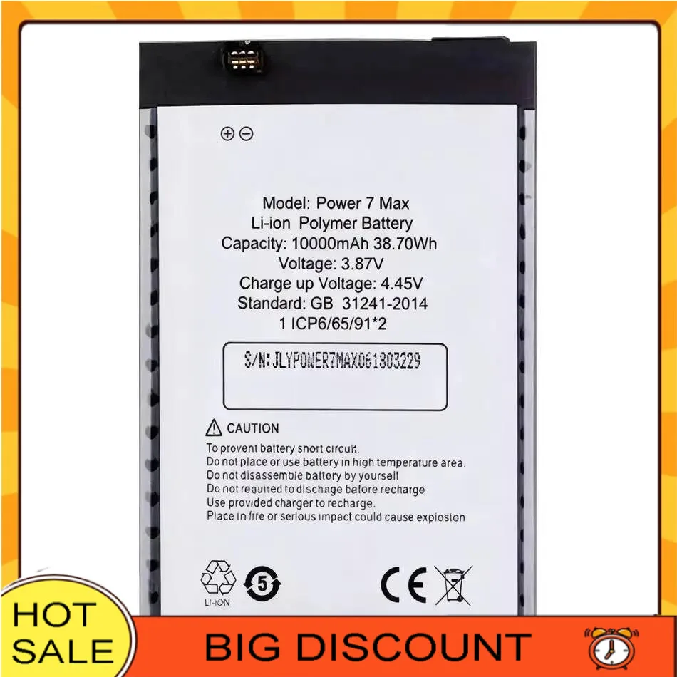 

Mobile Phone Battery For Umidigi Umi Power 7 Max 10000Mah High Capacity