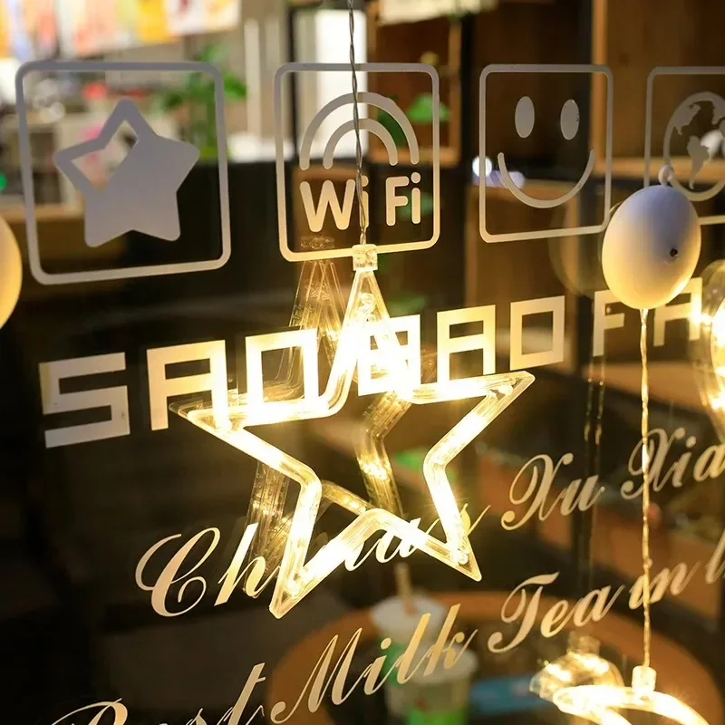 LED Night Light Battery Power Cartoon Shape Sucktion Cup Lamp Santa Claus Christmas Tree for Christmas Decorations LED Lights