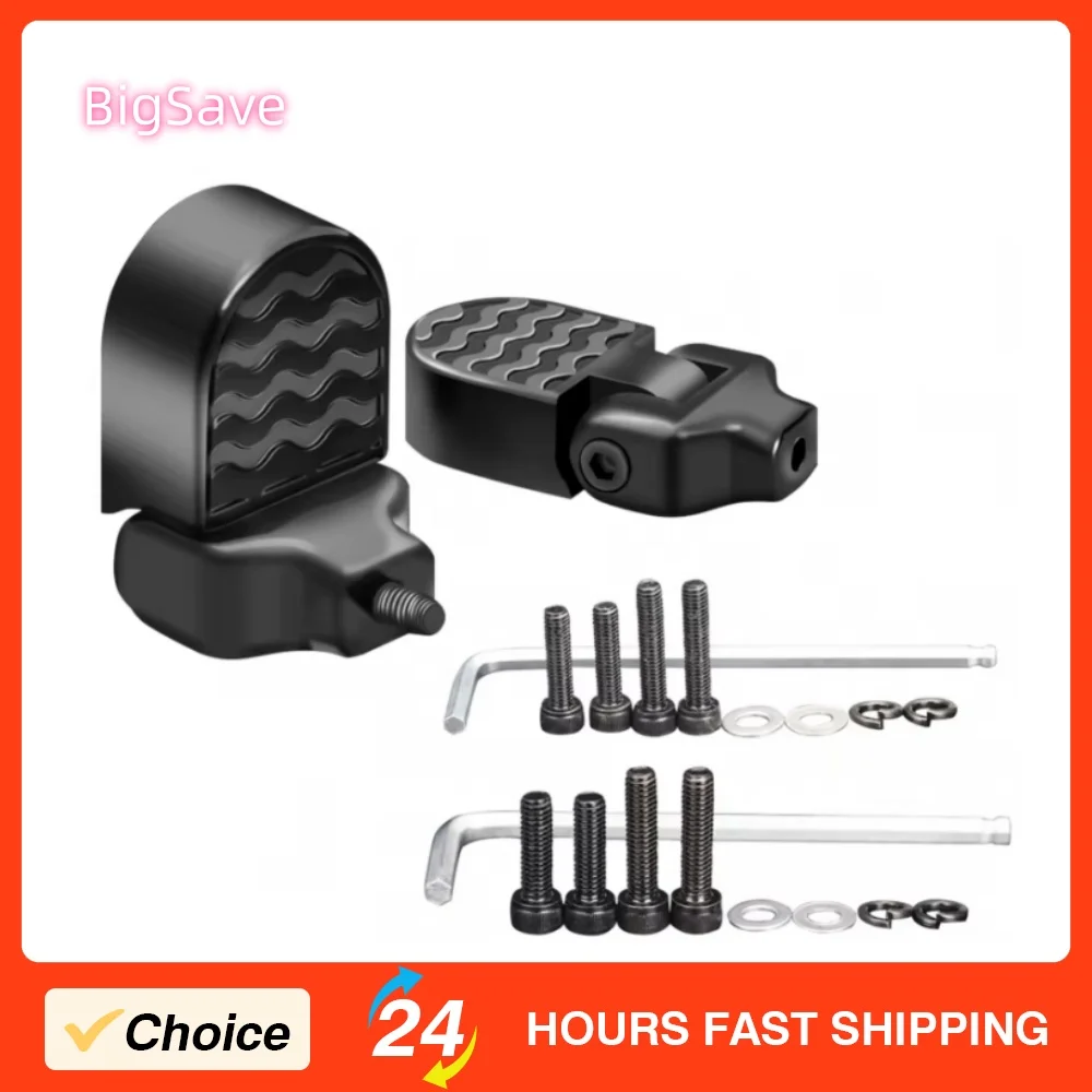1 Pair Bicycle Rear Pedals Footrest Foldable Design Non-slip and Durable Electric Bike Footpegs Mountain Bikes Rear Pedals