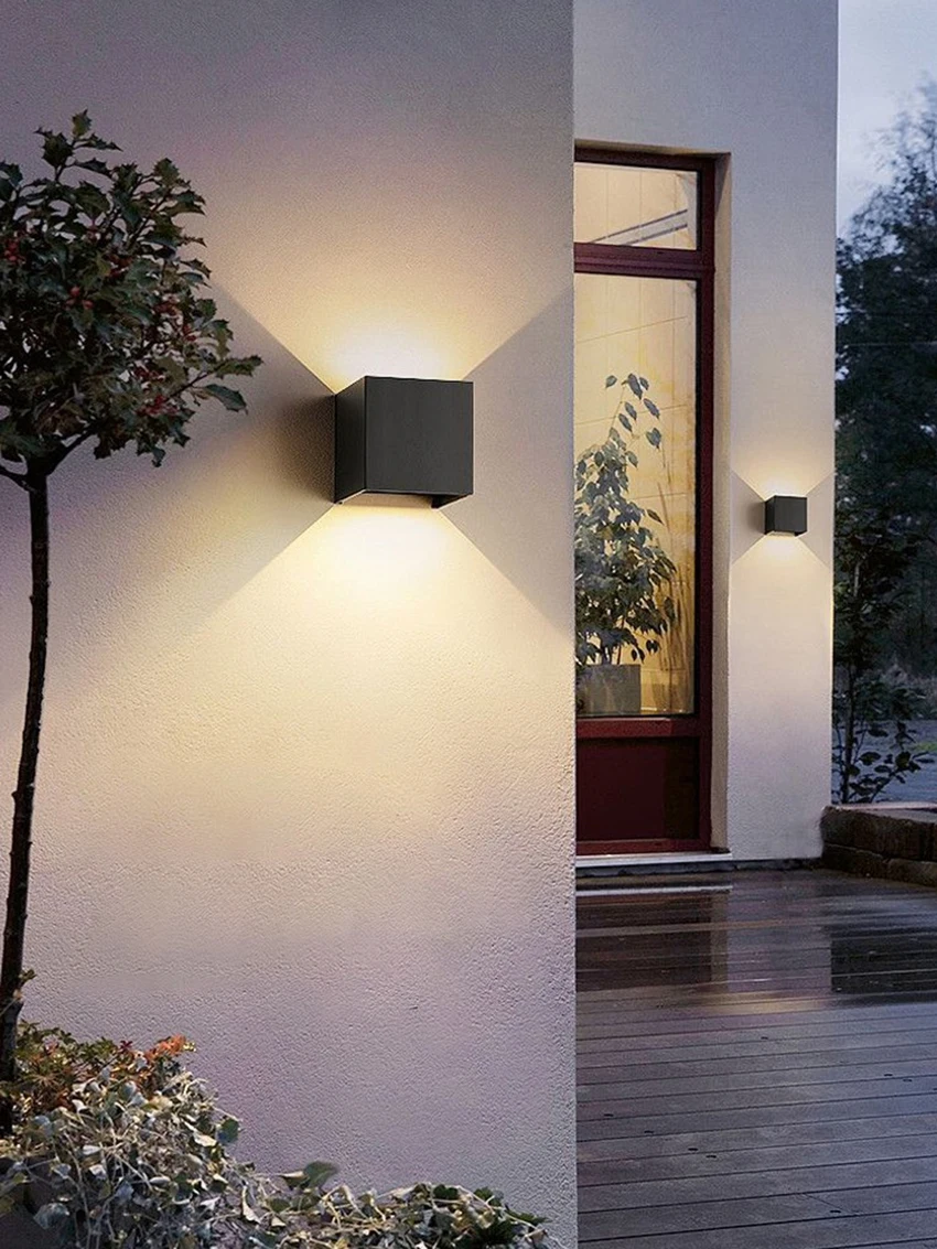 Imagem -02 - Lâmpada de Parede Led para Interior e Exterior Luz de Parede de Alumínio Cubo Montado na Superfície para Jardim ou Varanda à Prova Dágua Ip65