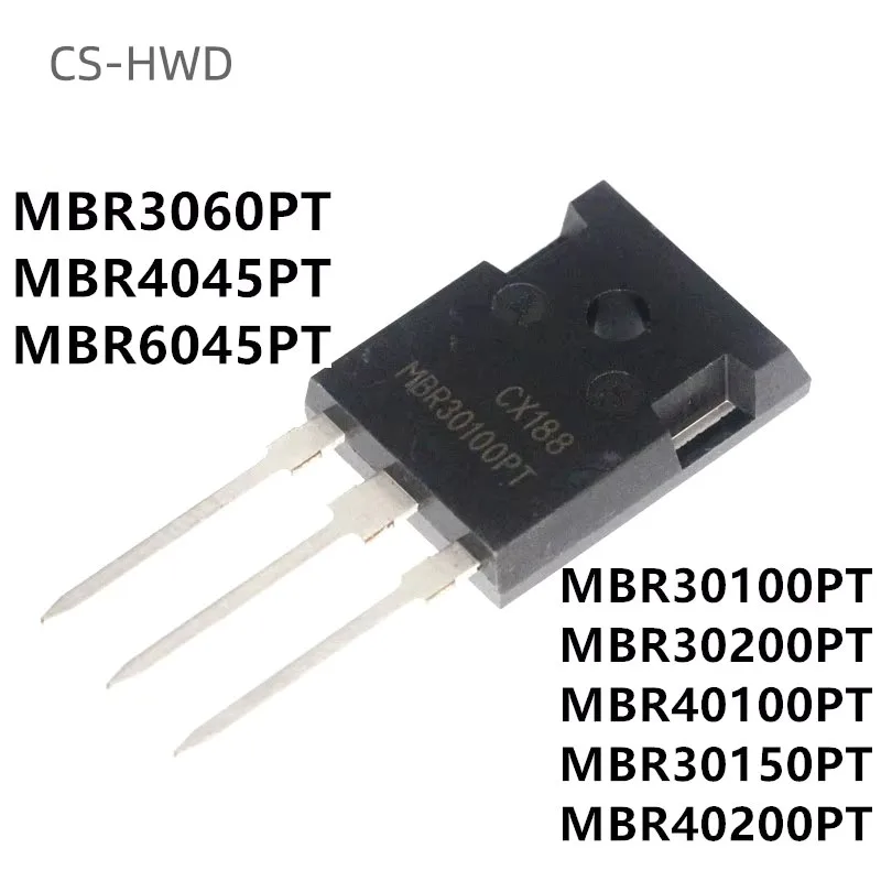 5PCS MBR30100PT TO-247 MBR30100 30A 100V MBR30200PT MBR30200 MBR40100PT MBR30150PT MBR40200PT MBR3060PT MBR4045PT MBR6045PT