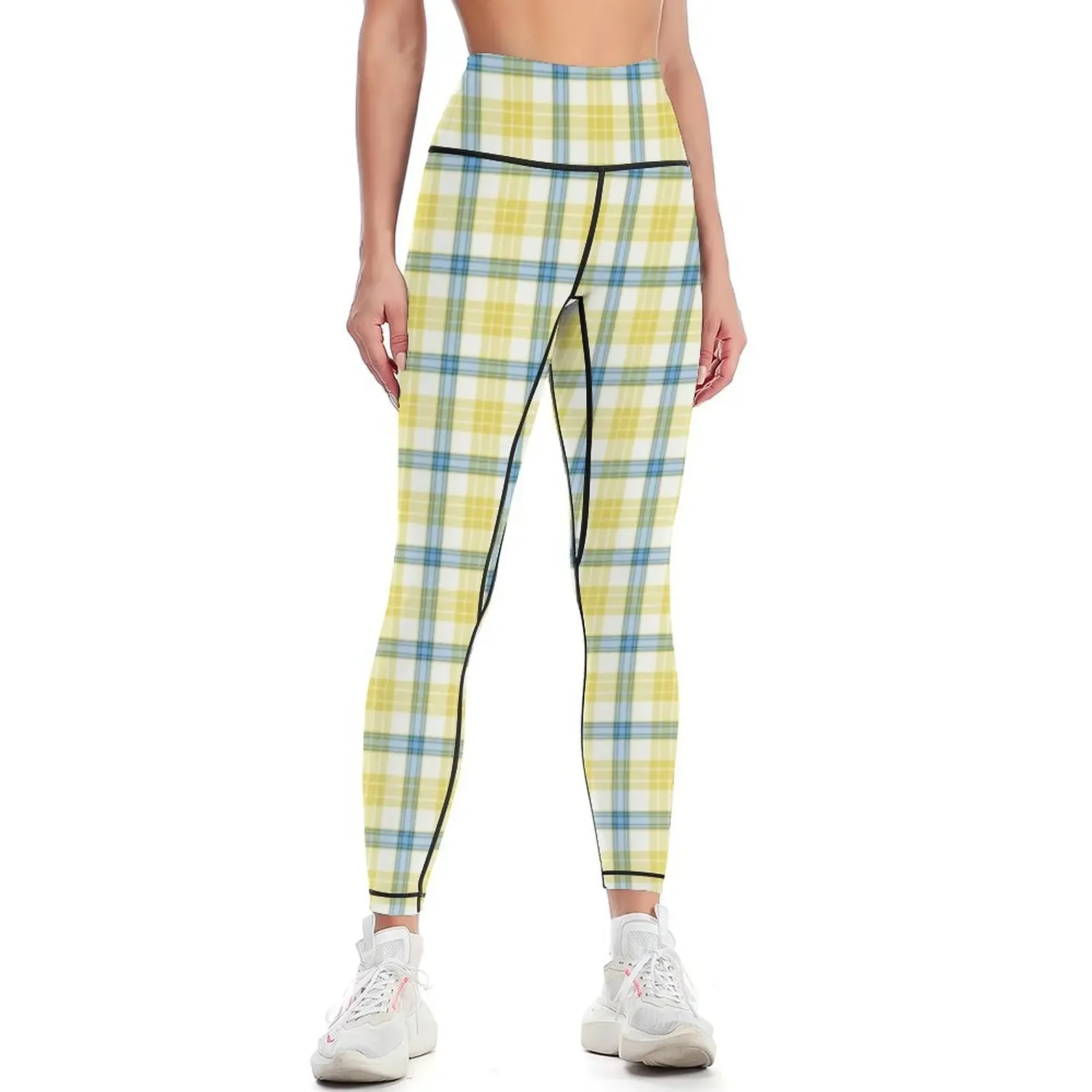 

McGrath Tartan Blue and Yellow Irish Plaid Leggings gym clothing harem pants Women's fitness Sports pants for Womens Leggings