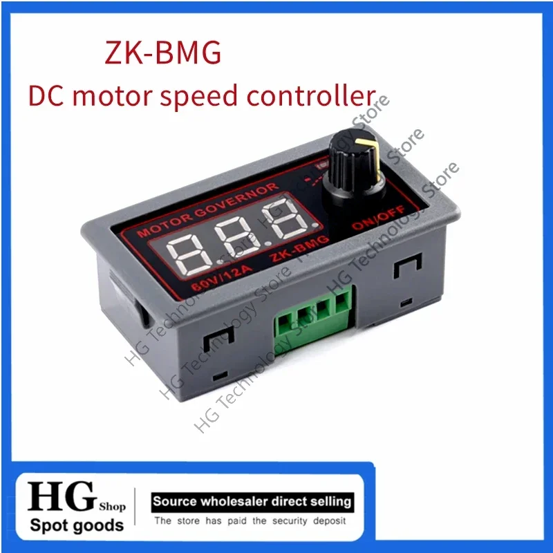 

ZK-BMG DC9-60V 12v 24v 36V 48V 12A For Motor Controller PWM Adjustable Speed Digital display encoder duty ratio frequency ZK-BMG