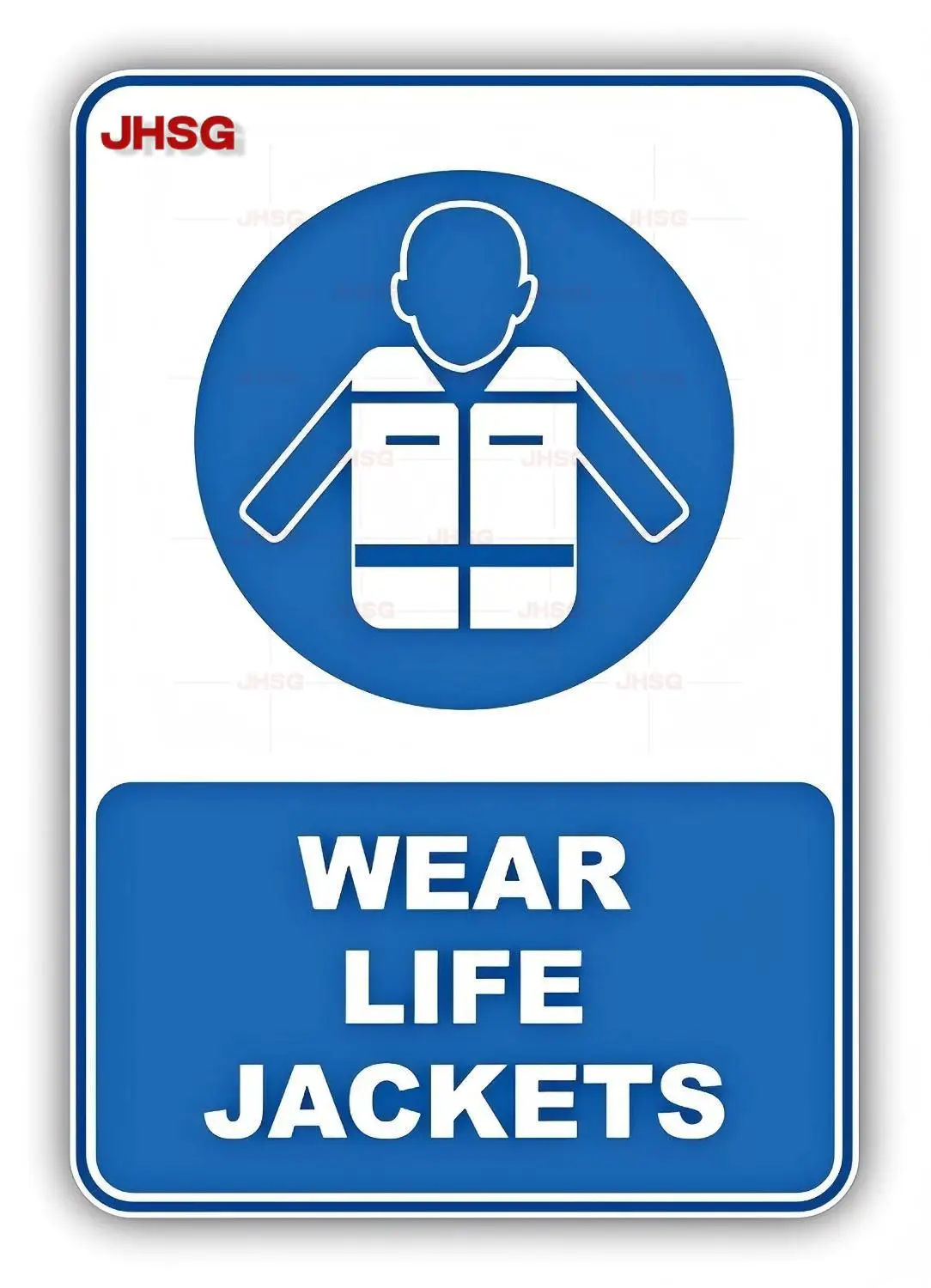

Wear Life Jackets Mandatory Logo Car Bumper Sticker Decal-
