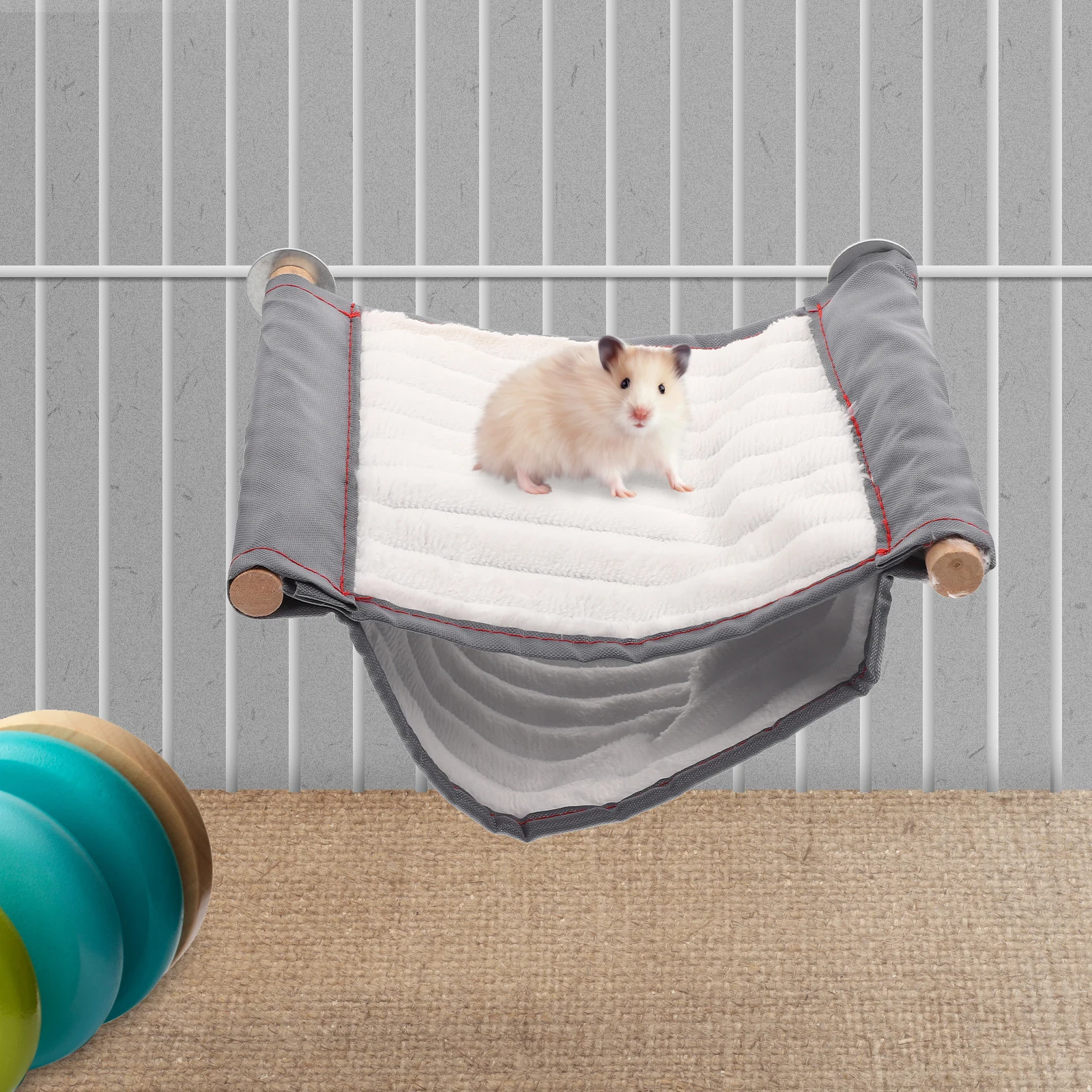 

Hamster Hanging Hammock Soft Comfortable Pet Cage Bed for Hamsters Guinea Pigs Chinchillas Small Pets Cozy Warm Sleeping Rest