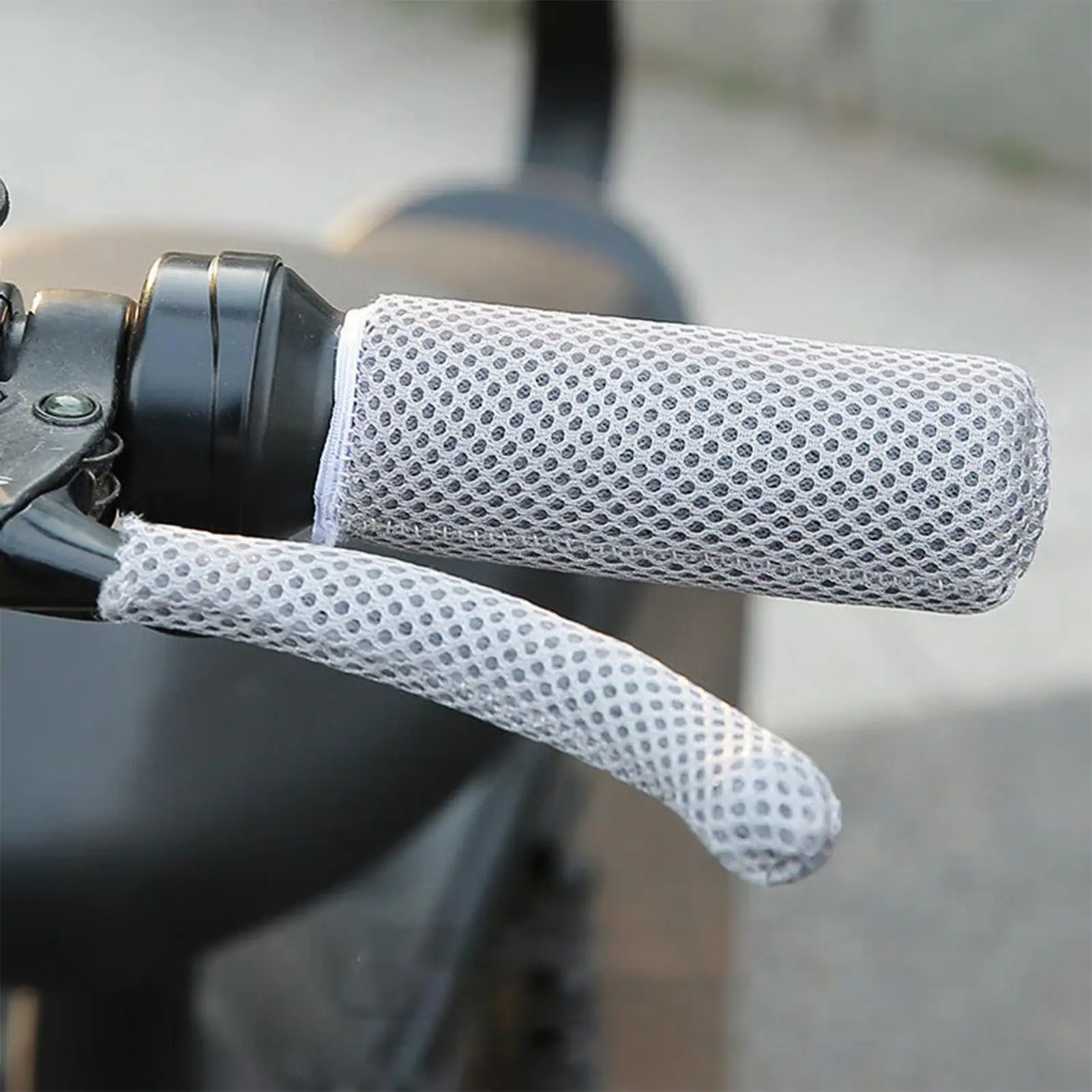 Motorcycle Handle Cover Non-Slip Breathable Sleeve Ice Silk Hand Grip Sleeve Universal Summer Electric Tricycle Handle Cover