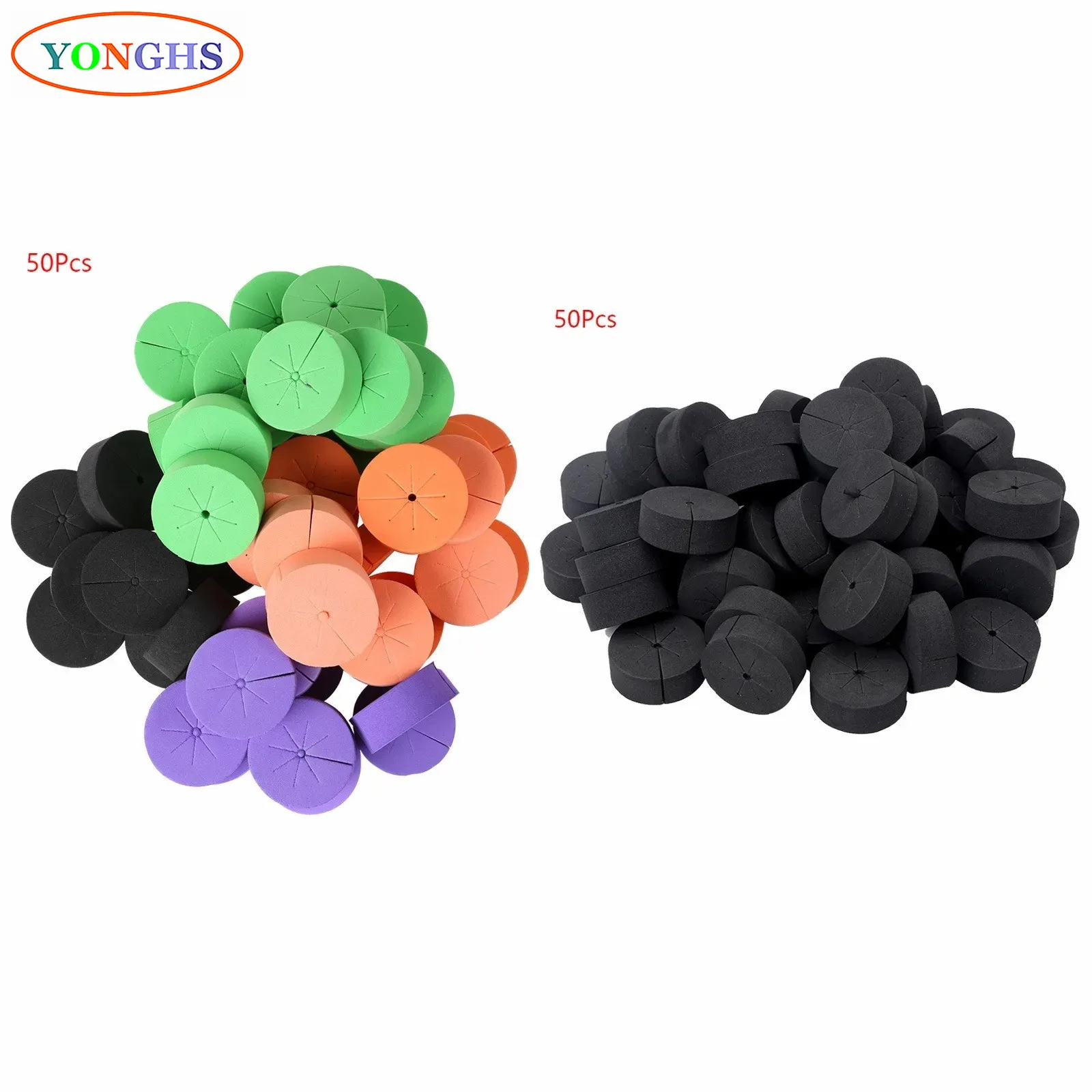 

50Pcs Neoprene Foam Inserts with Cfor Hydroponics Cloning Plant Germination in Clone Machines And DIY Cloner