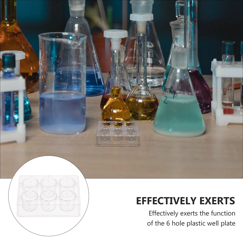 

10 Pcs Hole Board Plastic Experiment Boards Chemical Instrument Reaction Plates Orifice Well Holder Gadget