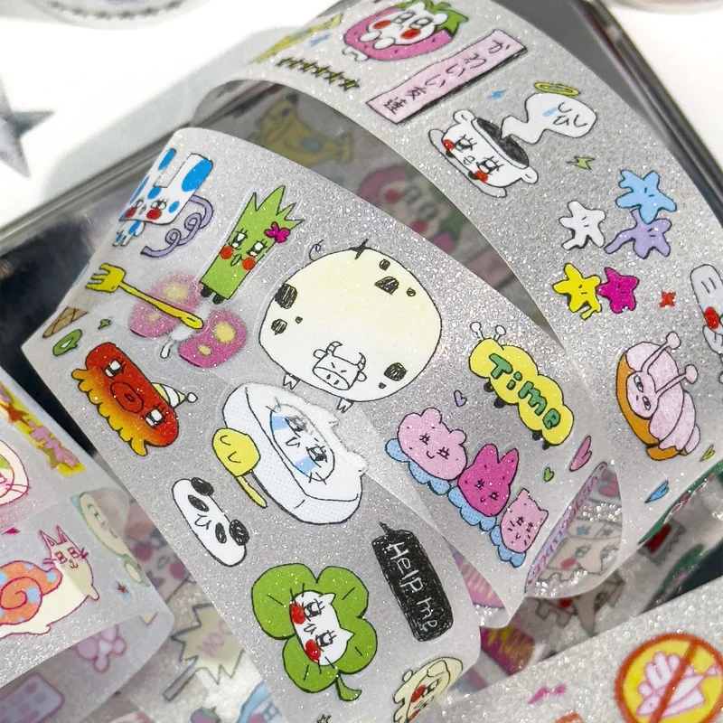 

Kawaii наклейка для резки пленки, лента для домашних животных, Agugu, корейская милая лента Васи, декор для ручного счета, декоративный материал, 3 стиля, лента для высечки