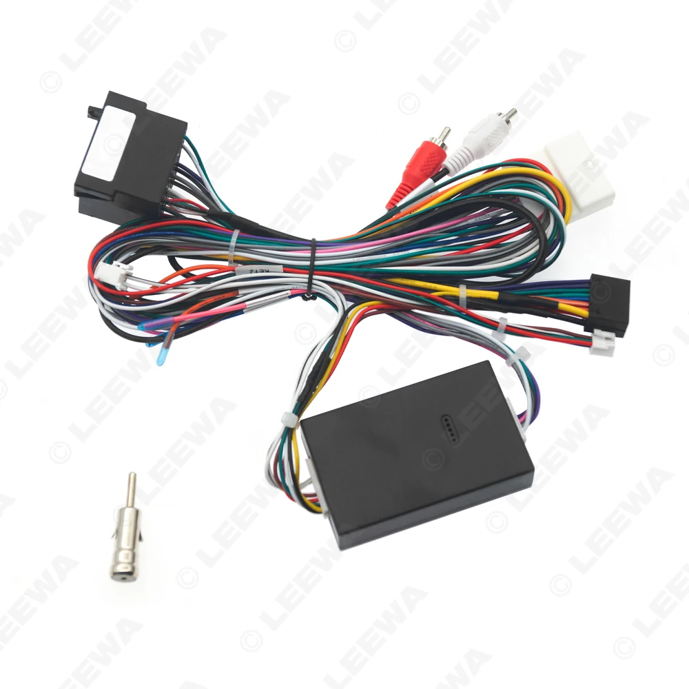 LEEWA Car 16pin Power Cord Wiring Harness Adapter With Canbus Box For Renault Kangoo/CLIO3 2012 Installation Head Unit #HQ4056